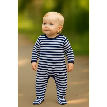 Kojenecký overall FARMERS® Dětský bambusový overal, námořník Barva: Tmavě modrá - bílá, Velikost: 74