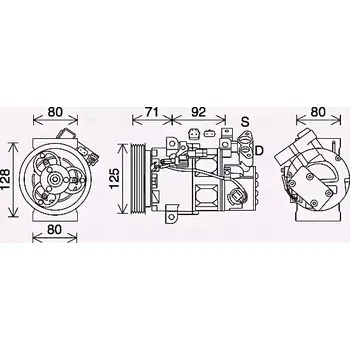 Kompresor klimatizace AVA QUALITY COOLING Kompresor klimatizace AVA RTAK636 + DOPRAVA ZDARMA!