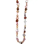 Leru Nepravidelný náramek z barevných sladokovních perel se stříbrnou koncovkou Délka náramku: 18cm