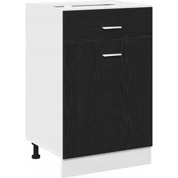 Šatní skříň Skříň se zásuvkami se zásuvkou Riga Černý dub 50 x 46 x 81,5 cm