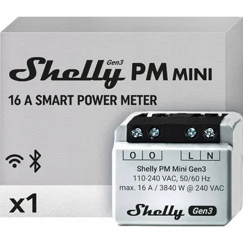 IP kamera Shelly PM Mini Gen3 Chytrý WiFi napájecí zdroj