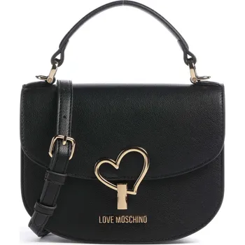 Kabelka Love Moschino Heart Turnlock - Kabelka v černá, imitace kůže, 50546181 | Kabelky pro ženy & muže
