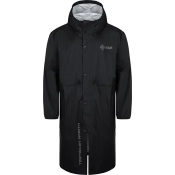 Pánský kabát Unisex pláštěnka Kilpi Team Raincoat-U černá 3XL
