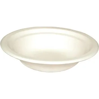 Jednorázové nádobí Jednoráz.polévková miska-bio rozložit.,bílá,125 ks