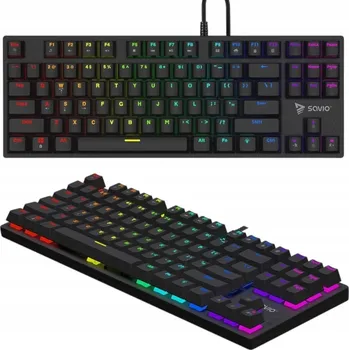 Klávesnice HERNÍ MECHANICKÁ KLÁVESNICE 60 % RGB podsvícená Outemu Brown ČERNÁ