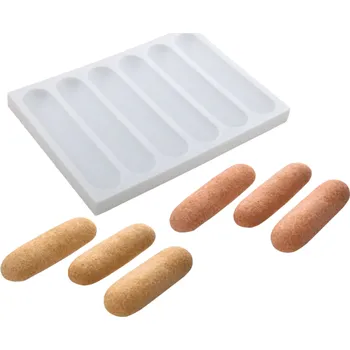 Váleček na těsto Silikonová forma na pečení sušenek a cukroví 13 × 18 cm Hladká bílá forma na tyčinkové dezerty Univerzální formička pro pečení