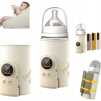 Ohřívač a sterilizátor Přenosná Ohřívačka Lahví 8000mAh Vestavěná Baterie 6 Nastavení Teploty 18W