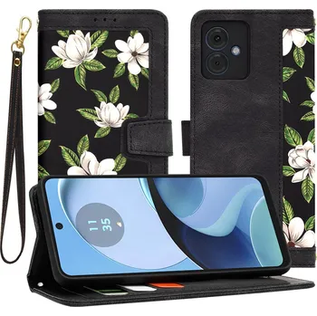 Pouzdro na mobilní telefon Techsuit Flipové pouzdro Motorola Moto G14 Květy úsvitu