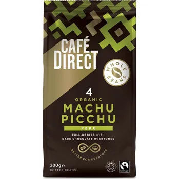 Káva Cafédirect BIO Machu Picchu SCA 82 zrnková káva, 200 g Tóny hořké čokolády a oříšků