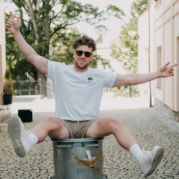 Pánské tričko Unisex tričko Vagus Zajoch - Bílé Velikost: XS