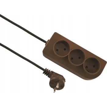 Prodlužovací kabel Prodlužovací Kabel Elgotech 1,5 m 3 ks hnědá
