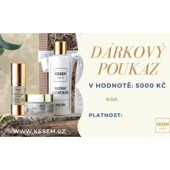 Dárkový potravinový koš Dárkový poukaz 5000 Kč - www.kesem.cz Typ tištěný / digitální: Digitální