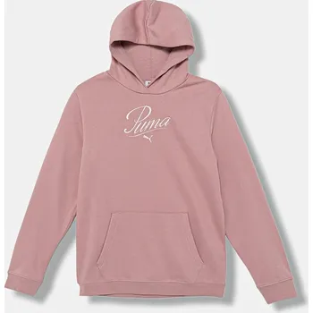 Chlapecká mikina Dětská mikina Puma ESS SCRIPT Hoodie FL G 688728 růžová 30X, vel. 164