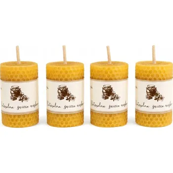 Svíčka Sada 2 x Svíčka z včelího vosku, rolovaná Vosk včelí 100%