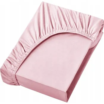 Prostěradlo PROSTĚRADLO S GUMOU LUXURY BAVLNĚNÝ SATÉN 200X220cm RŮŽOVÉ