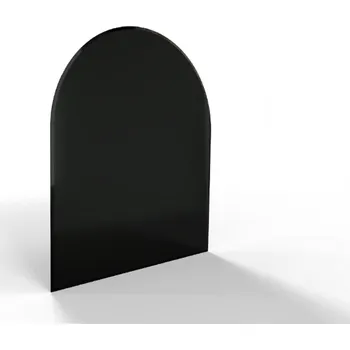 Flamingo Sklo pod kamna - oblouk 1000x1200mm/6mm, R500, černé, s fazetou