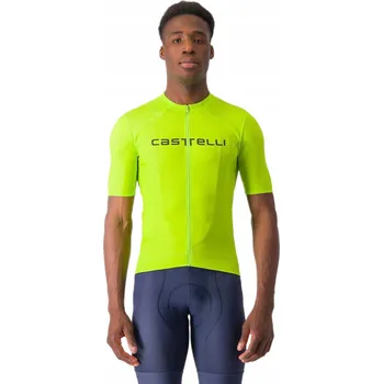 cyklistický dres Cyklistický teplákovka Castelli Prologo Lite electric lime/deep green vel