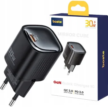 Boste Rychlá síťová nabíječka USB-C 30W univerzální QC PD silná