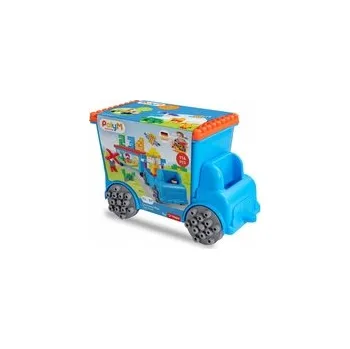 ostatní stavebnice Stavebnice pro děti 18m+ Měkké Autopřepravník 114 dílů , počítání, PolyM