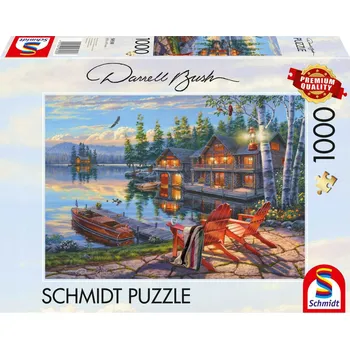 Puzzle Puzzle Schmidt Spiele 1000 dílků Schmidt Spiele - Puzzle PQ Puzzle 1000 el. DARREL BUSH Jezero Loon / USA