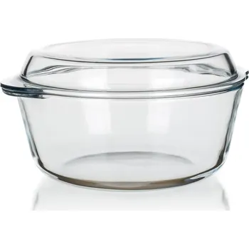 Pekáč kulatý 3,1l skleněný s poklicí