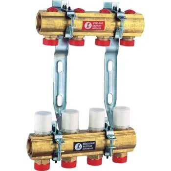 rozdělovač topení sestava Giacomini R 553D rozdělovač - sběrač, s regulačními armaturami 5/4"x18/12