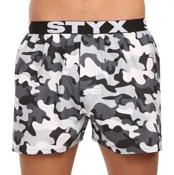 Trenýrky Pánské trenky Styx art sportovní guma maskáč šedý (B1952) XL Možnost vrácení zboží ZDARMA do 120 dnů!