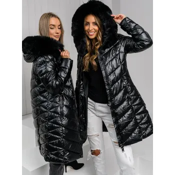 Černá dámská prošívaná zimní bunda s kapucí Bolf 5M3139A - L