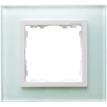 vypínač Rámeček 1 násobný, skleněný, Simon 82 Nature 82617-60, přírodní / bílá