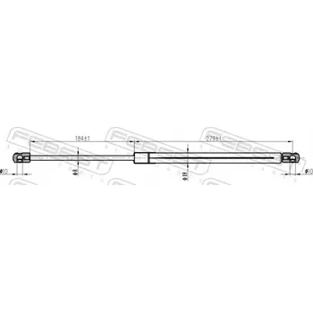Dveře karosérie Plynová pružina, víko zavazadlového prostoru Febest 22117-013