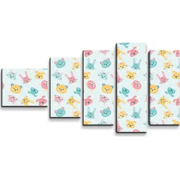 Obraz Sablio Obraz - 5-dílný Dětské hračky - 100x60 cm