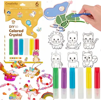 kreativní sada Sada na výrobu přívěsků WEIXINGDA DIY Colored Crystal, 6 barev