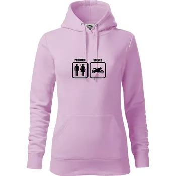Dámská mikina Problém silniční motorka - Mikina dámská Cape s kapucí - XS ( Orchid )