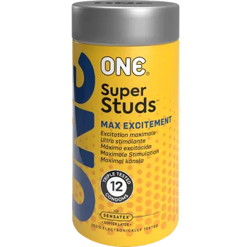 Kondom ONE Super Studs, 12 dotted condoms