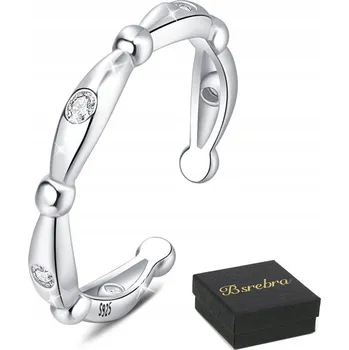 Prsten Stříbrný Prstýnek 925, nastavitelné Stříbro prsteny se zirkony