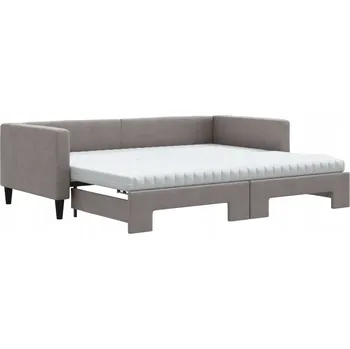 Pohovka Rozkládací pohovka 2v1, taupe, 223x100x68 cm, po rozložení 223x192,5x68 cm