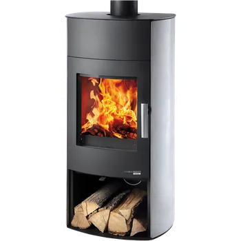 Krbová kamna MOLDE, černá, boční obklad umělý kámen