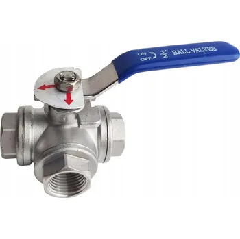 Zabezpečení domácnosti ZAWOR KULOWY TROJDROZNY 1/2 DN15 NEREZOVÝ SS316 KYSELINĚODOLNÝ