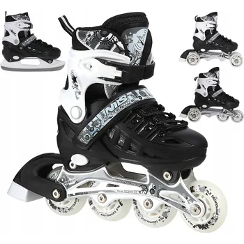 Brusle 2v1 Nils Extreme NH10905 vel. 31-34 černo-bílé