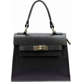 Kabelka Luka kabelka kufřík z pravé kůže černá