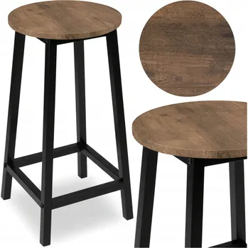 Barová židle Barová Židle LoftInspired dub zestárlý 65 cm MDF deska