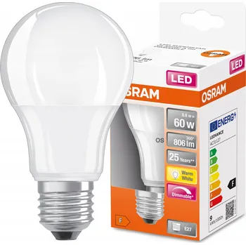 Žárovka LED žárovka Osram EEC F E27 8,8W 806lm 230V teplá bílá