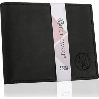 Peněženka Betlewski peněženka z pravé kůže černá - muž