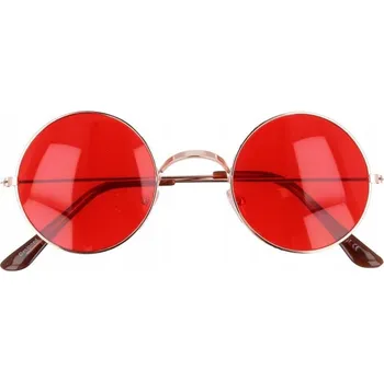 Sluneční brýle Červené průhledné brýle Lenonky