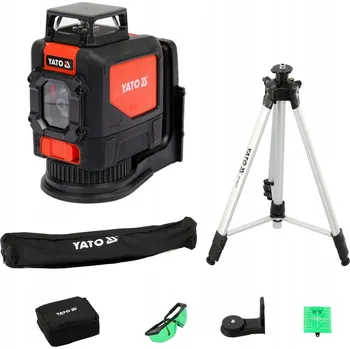 Měřící laser SAMONIVELAČNÍ ZELENÝ LASER 360° YATO + STATIV 1.5M, BRÝLE A TERČ