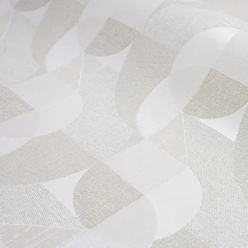 Tapeta Tapety GEOMETRICKÁ 3D tapeta BÉŽOVÁ HNĚDÁ TEXTIL omyvatelná vliesová tapeta