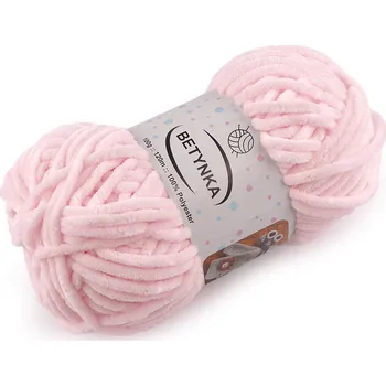 Příze Pletací žinylková příze Betynka 100 g, střední, 10 (303) růžová nejsv.