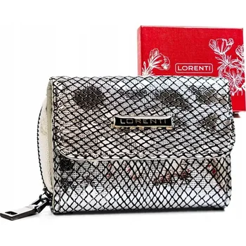 Peněženka Lorenti dámská peněženka z pravé kůže, stříbrná