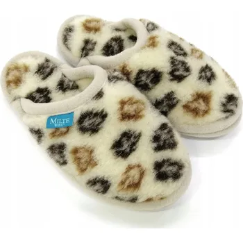 Dámská obuv Pantofle BAMBOŠE vlněné Bačkory Vel. 37 Pantofle Lístky