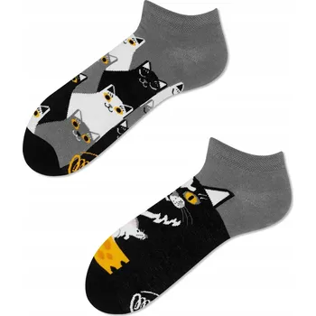 Pánské ponožky Many Mornings Ponožky Black Cat Low vícebarevné velikost 39-42